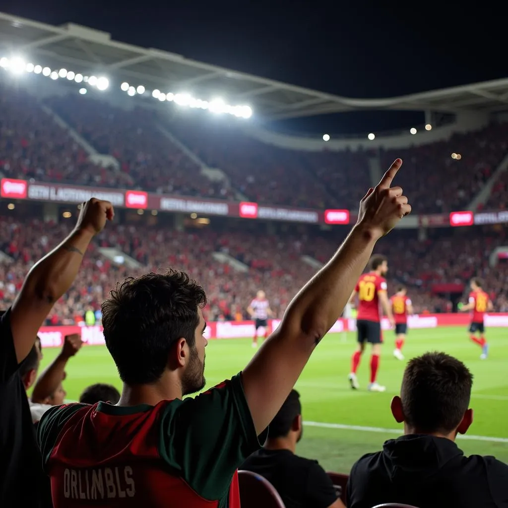 The passion of the fans: A glimpse of the atmosphere in the stadium