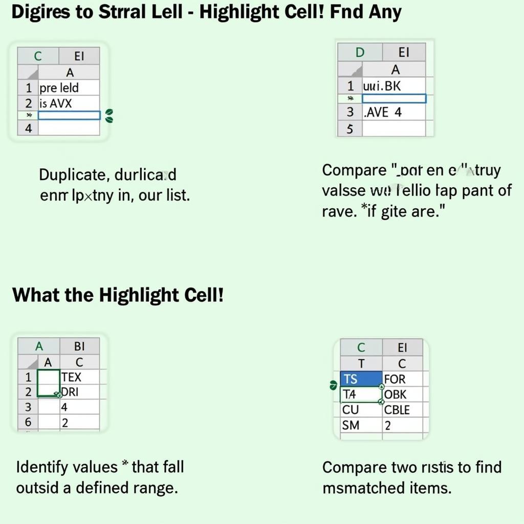 Ví dụ ứng dụng highlight cell trong Excel