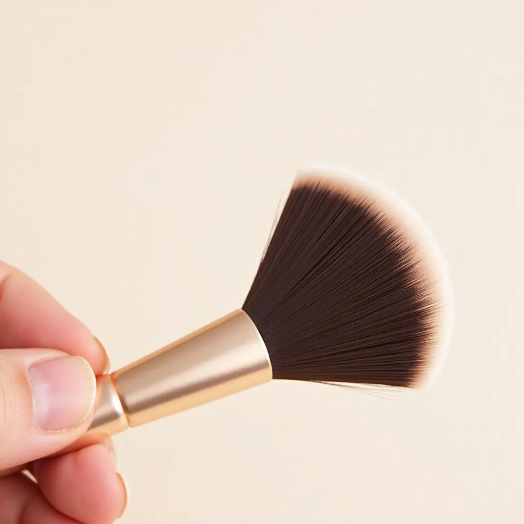 Fan Brush for Applying and Blending Powder Highlighter