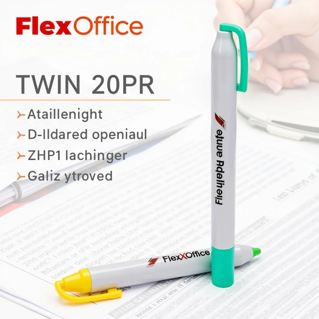 Bút Dạ Quang Hai Đầu FlexOffice Twin Highlighter