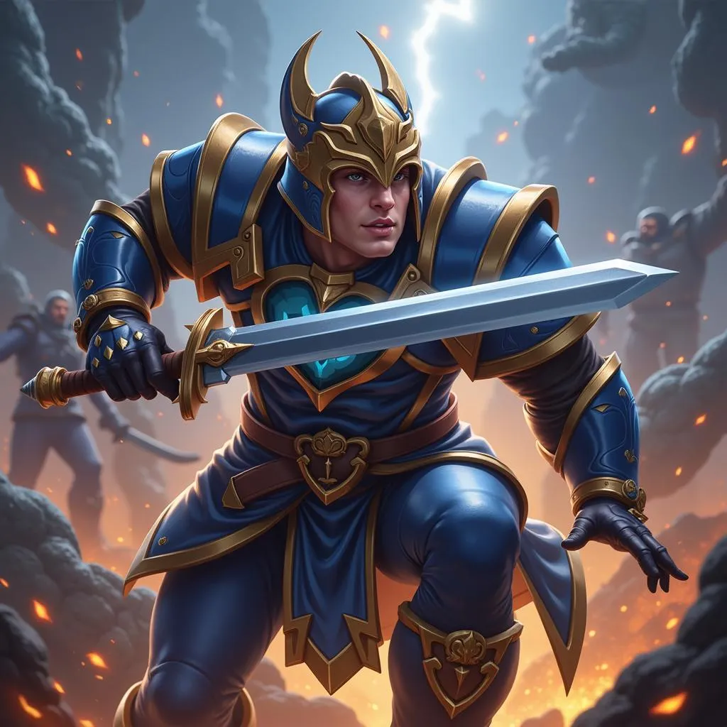 Garen lao vào giữa đội hình địch