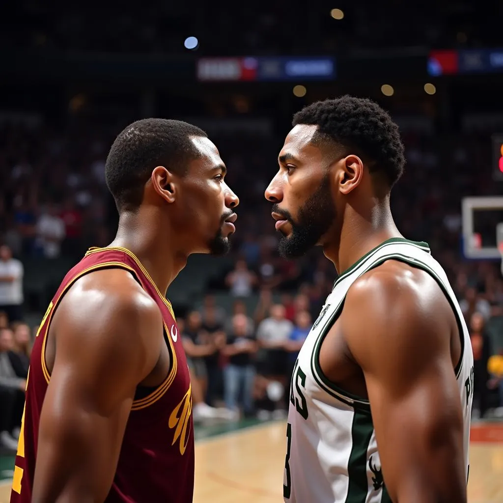 Giannis Antetokounmpo đối đầu Evan Mobley