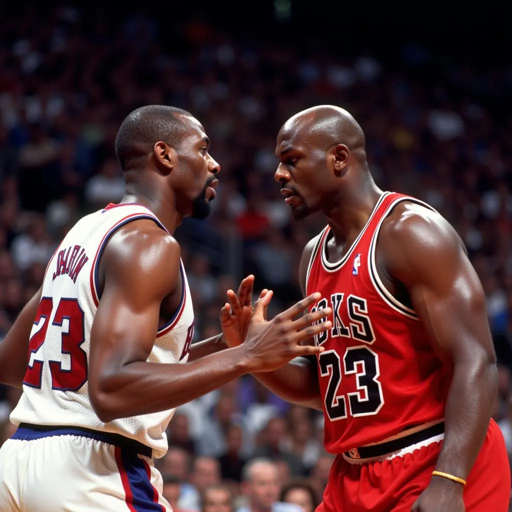 Hakeem Olajuwon và Shaq đối đầu