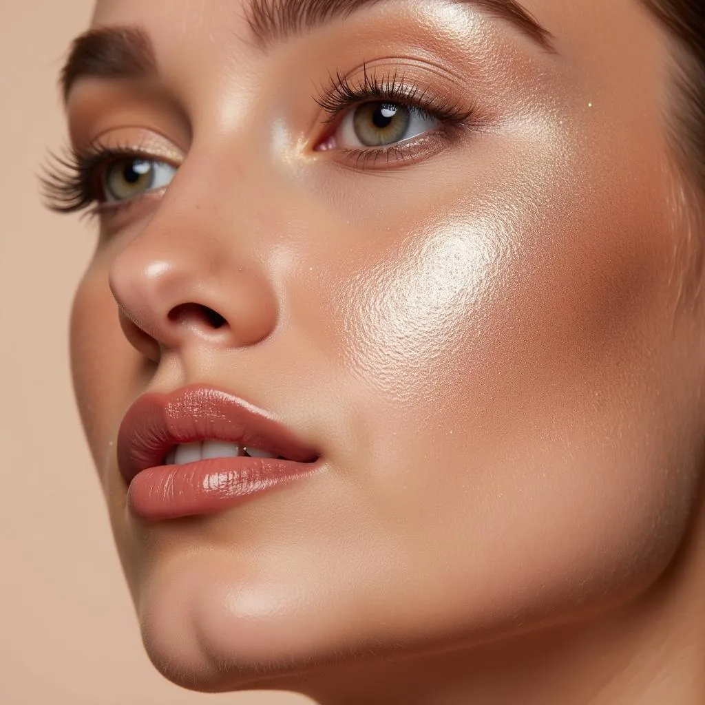 Highlight bột cho makeup sang trọng