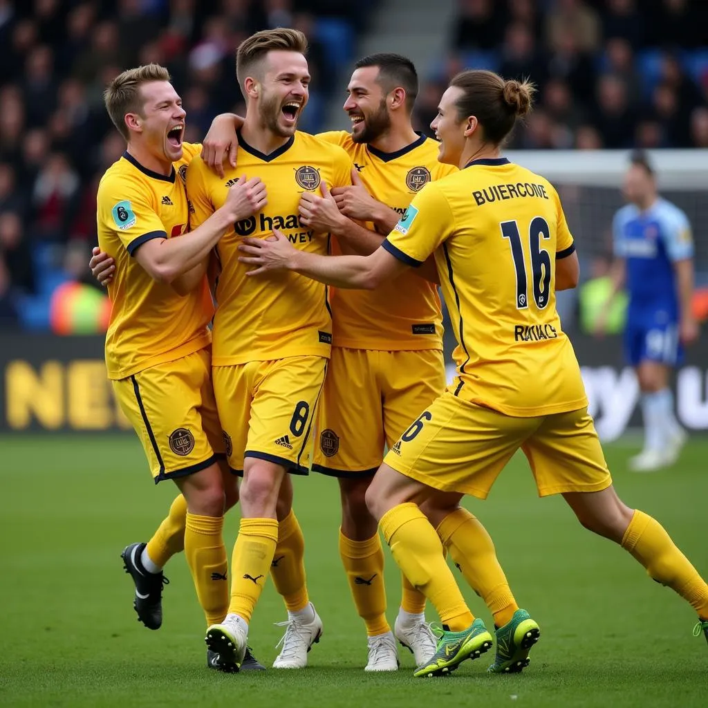 Jarrod Bowen ăn mừng bàn thắng