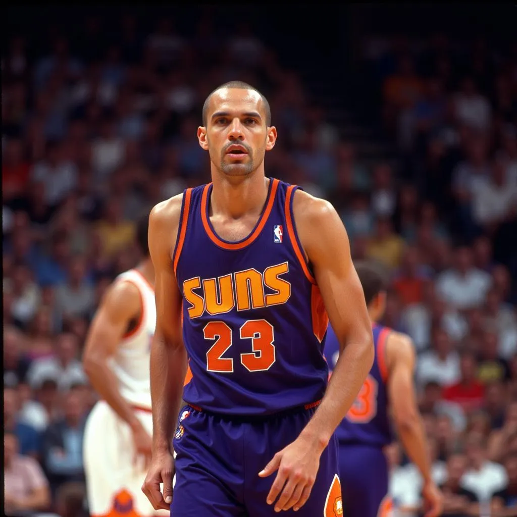 Jason Kidd in His Phoenix Suns Jersey