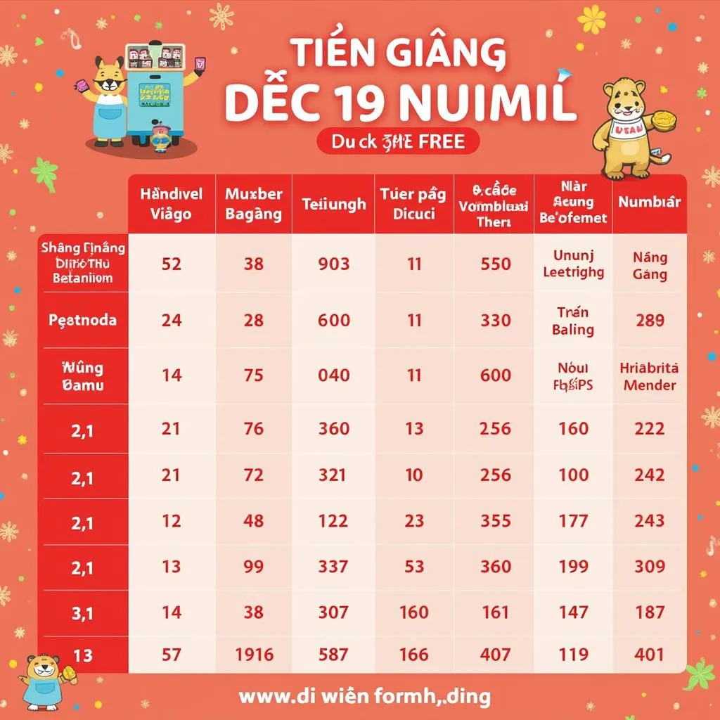 Kết quả xổ số Tiền Giang ngày 19 tháng 12 - Giải ba