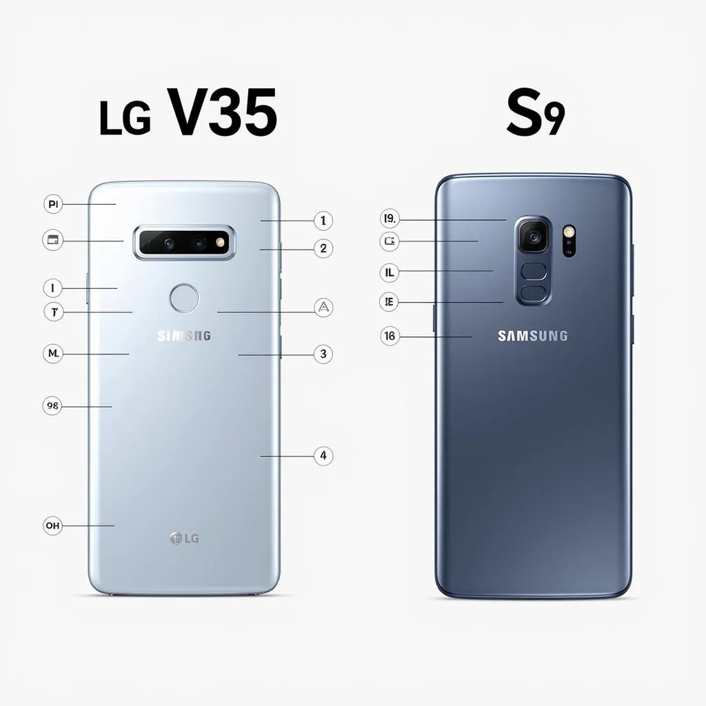 So sánh thiết kế LG V35 và Samsung S9