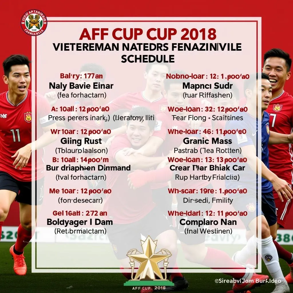 Lịch thi đấu AFF Cup 2018 với hình ảnh đội tuyển Việt Nam chiến thắng