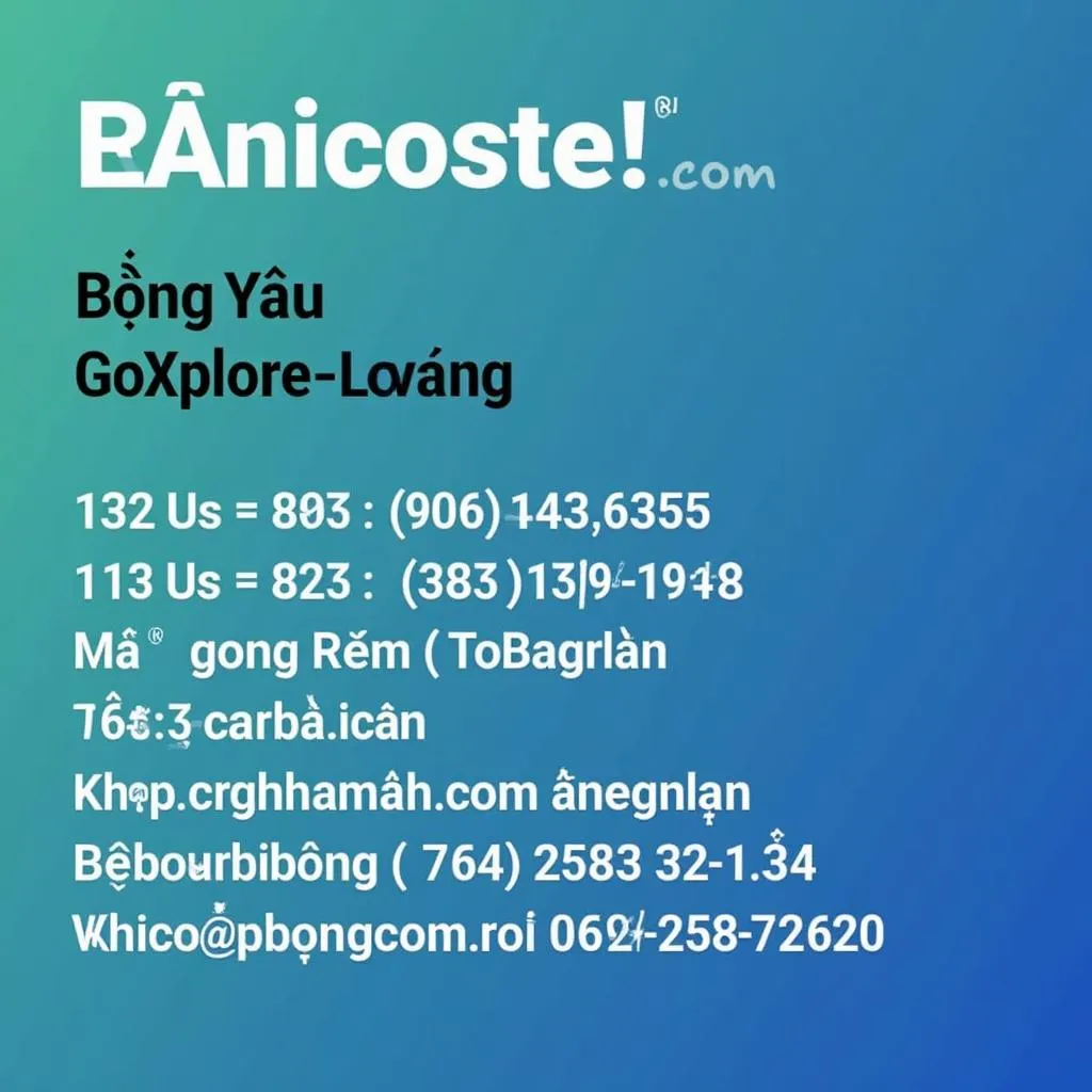 Liên hệ Bóng Đá GoXplore