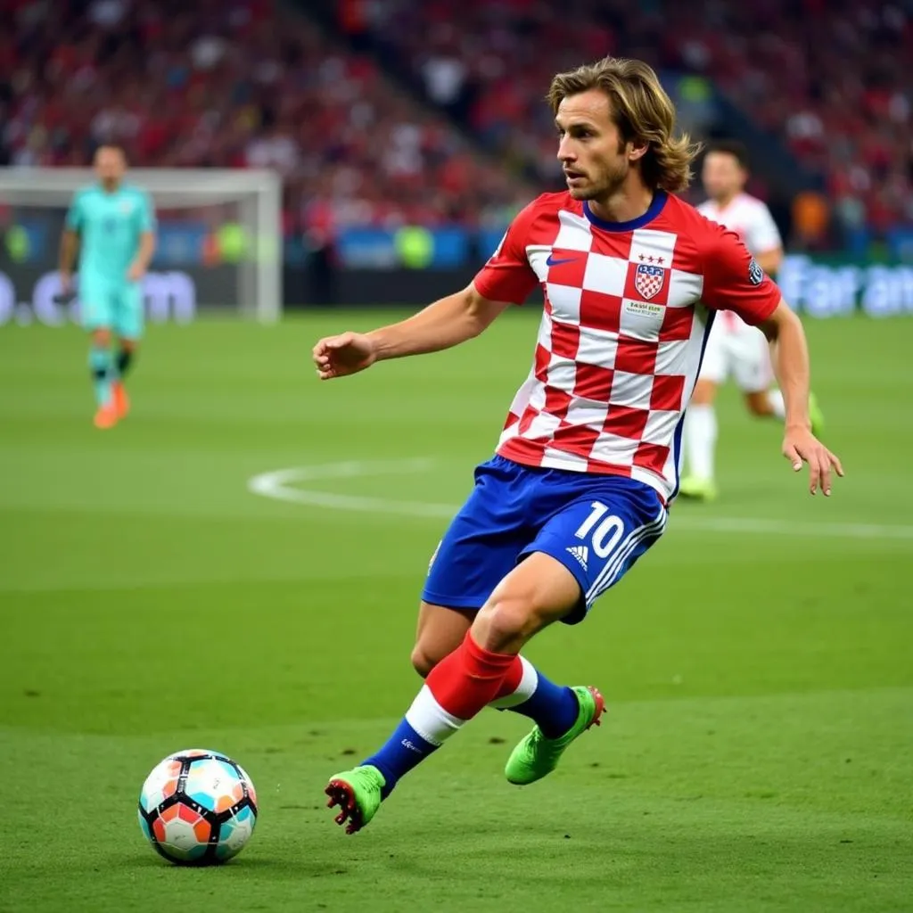 Luka Modric controlling the midfield 