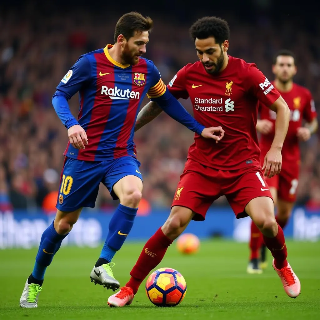 Messi và Salah đối đầu