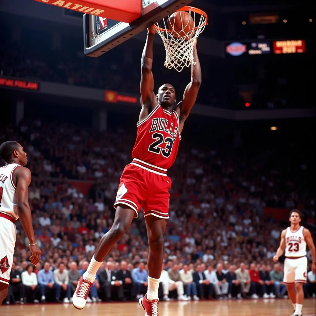 Michael Jordan thực hiện cú úp rổ trên không