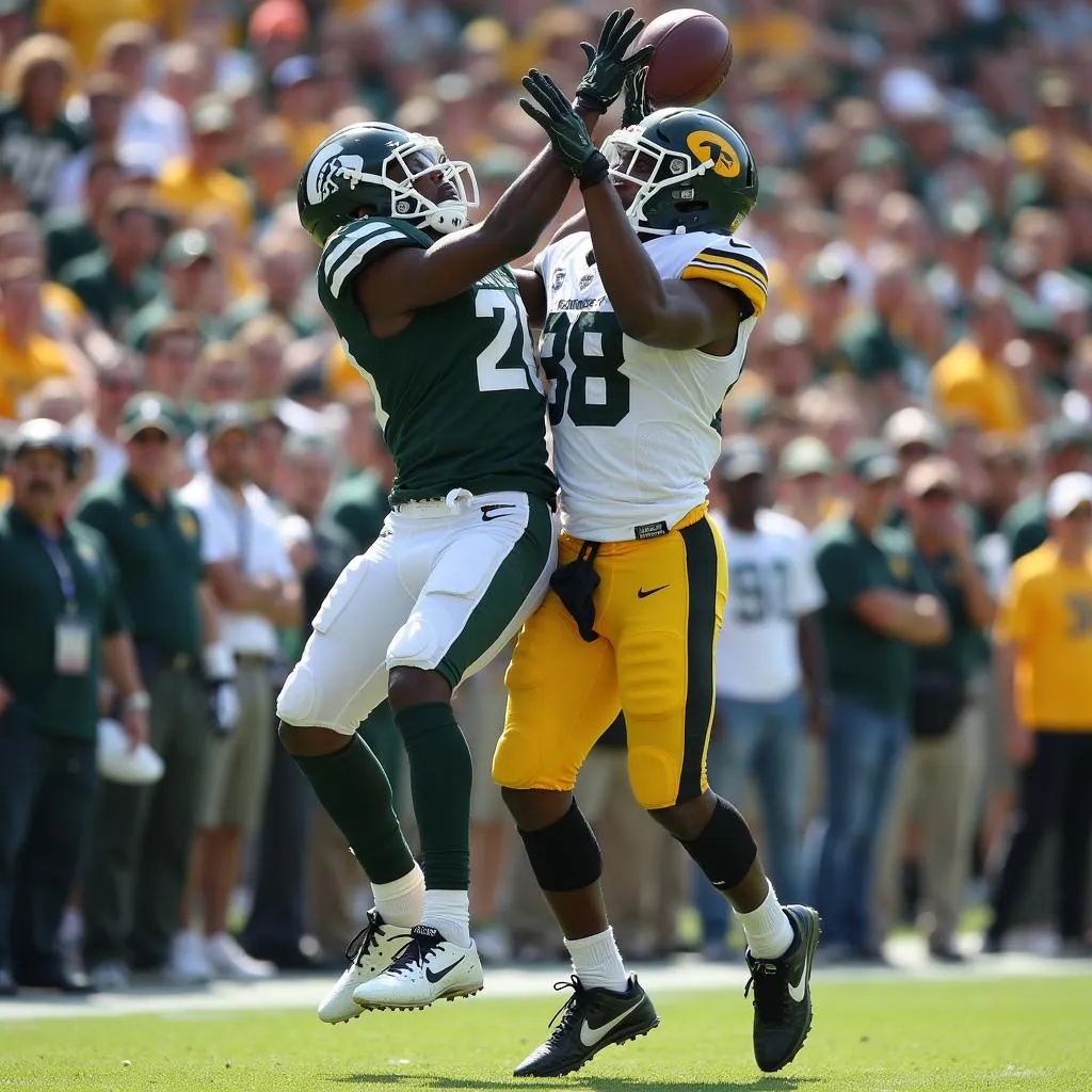 Wide Receiver Michigan State Bắt Bóng