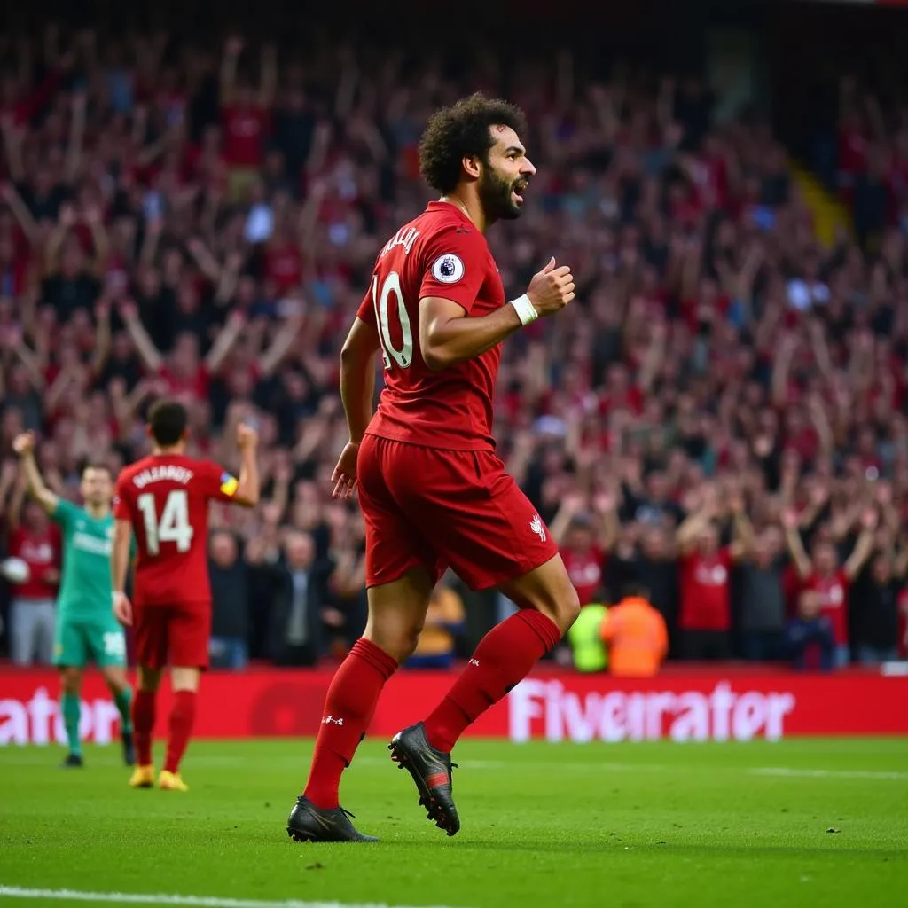 Mohamed Salah ghi bàn cho Liverpool