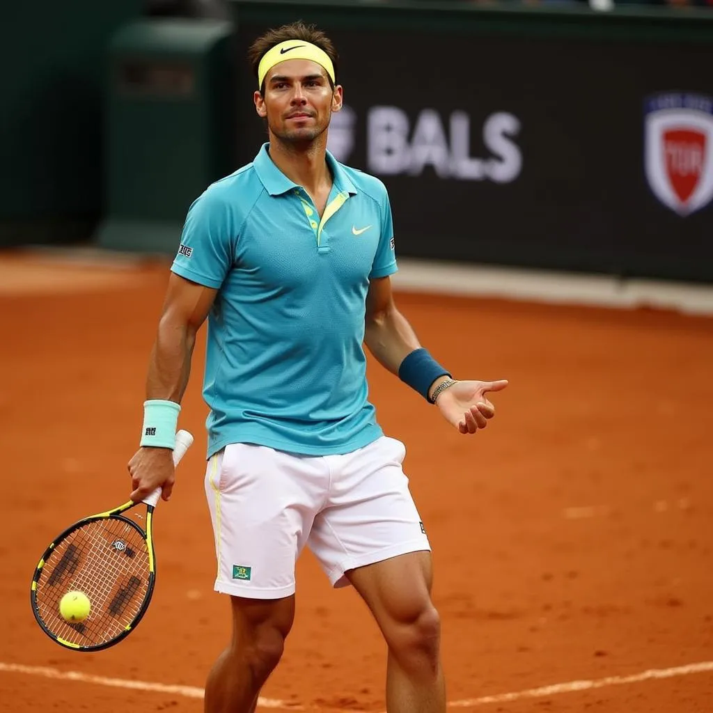 Rafael Nadal bị &quot;bắt vòng&quot; bởi chiến thuật chơi tấn công của Fabio Fognini