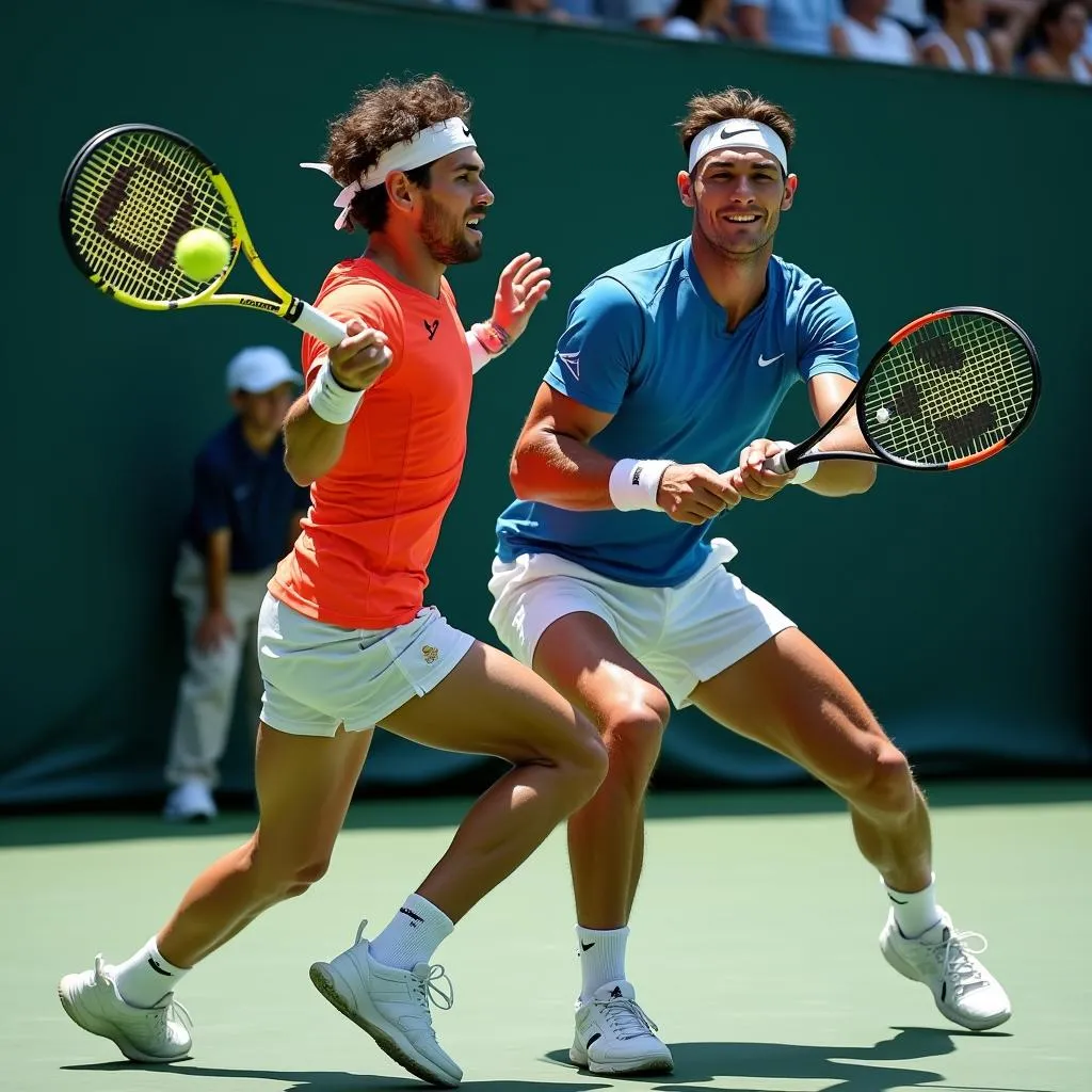 Nadal gặp khó khăn trong set 1 -  Millman chơi tấn công áp đảo Nadal