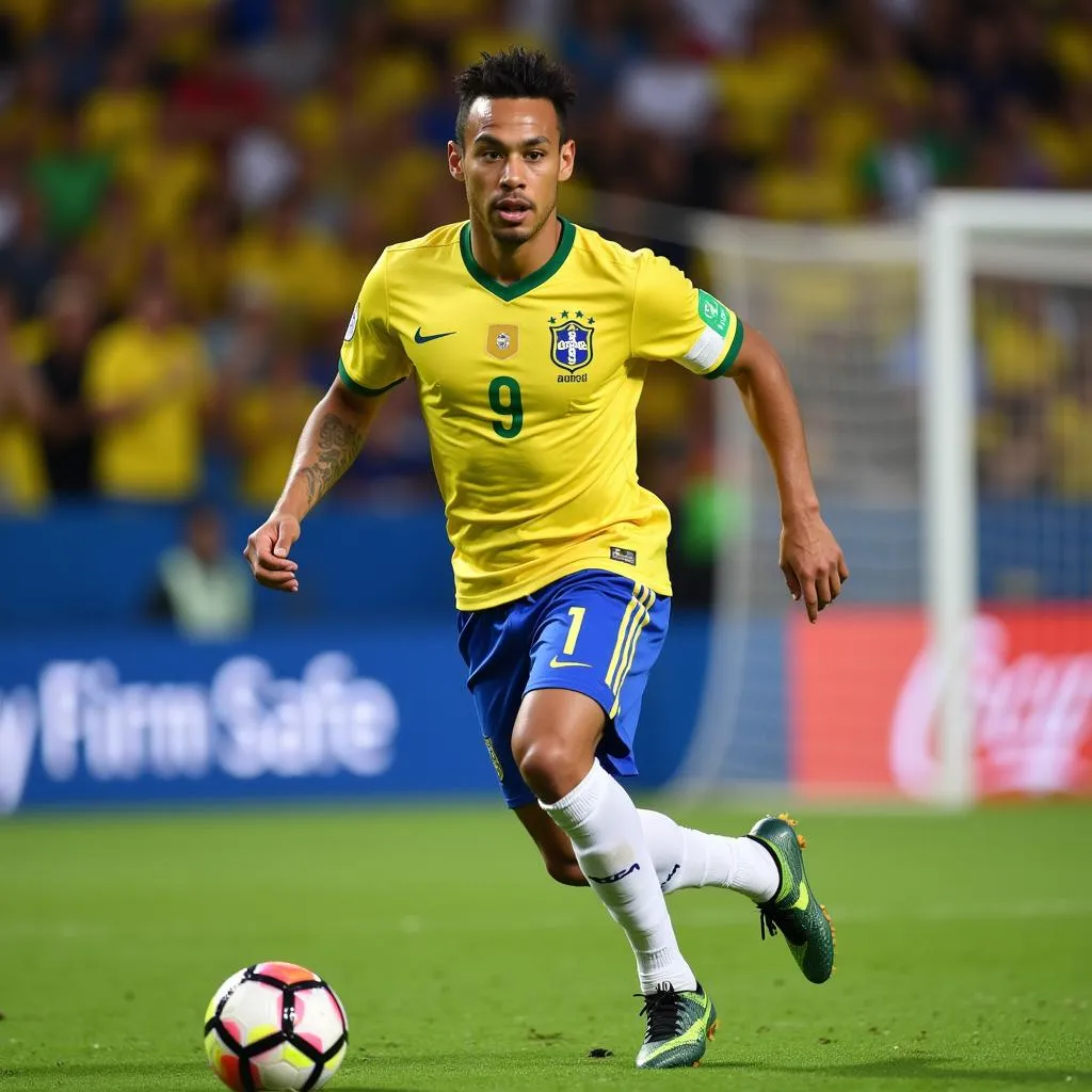 Neymar Jr. ghi bàn cho đội tuyển Brazil