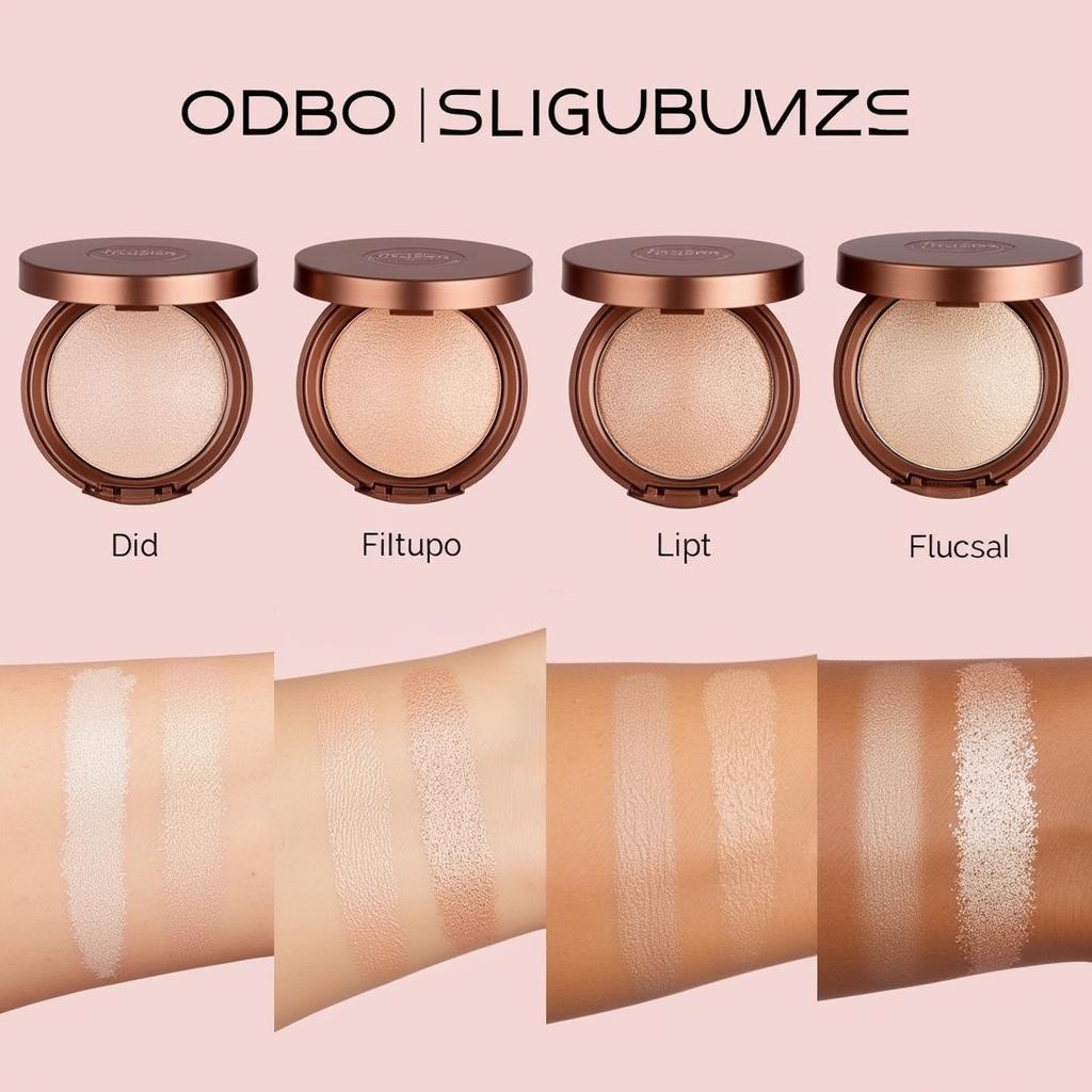 Odbo Highlighter Review: Các Tông Màu