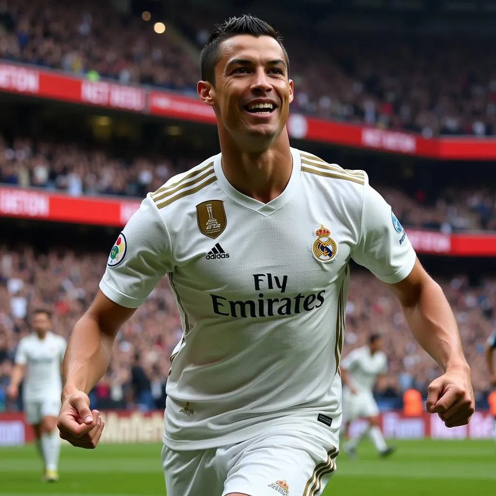 Cristiano Ronaldo ăn mừng bàn thắng