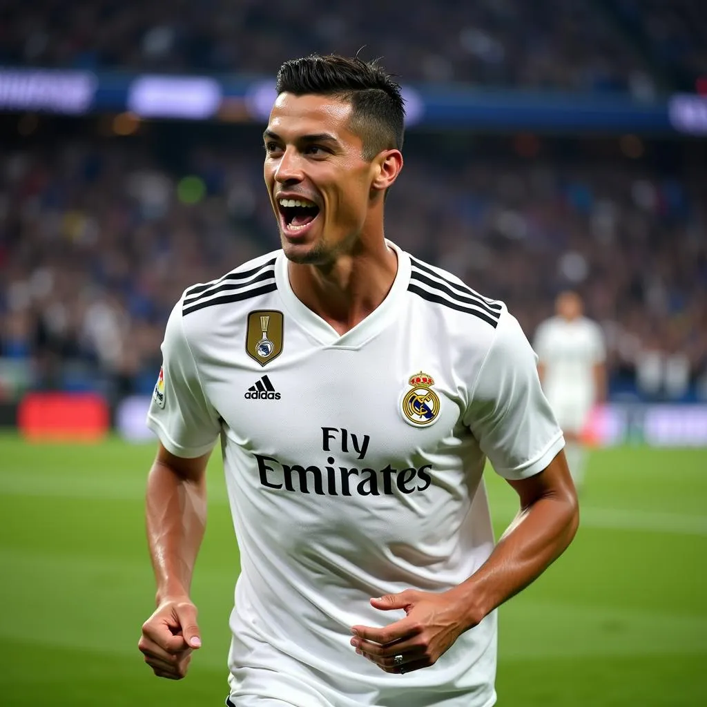 Cristiano Ronaldo ghi bàn cho Real Madrid