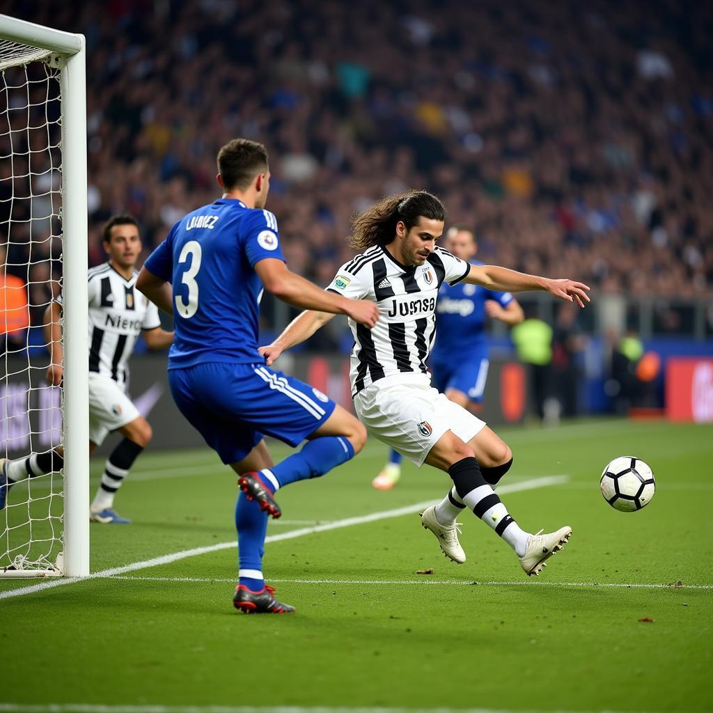 Cầu thủ Juventus ghi bàn từ pha volley đẹp mắt vào lưới Sampdoria