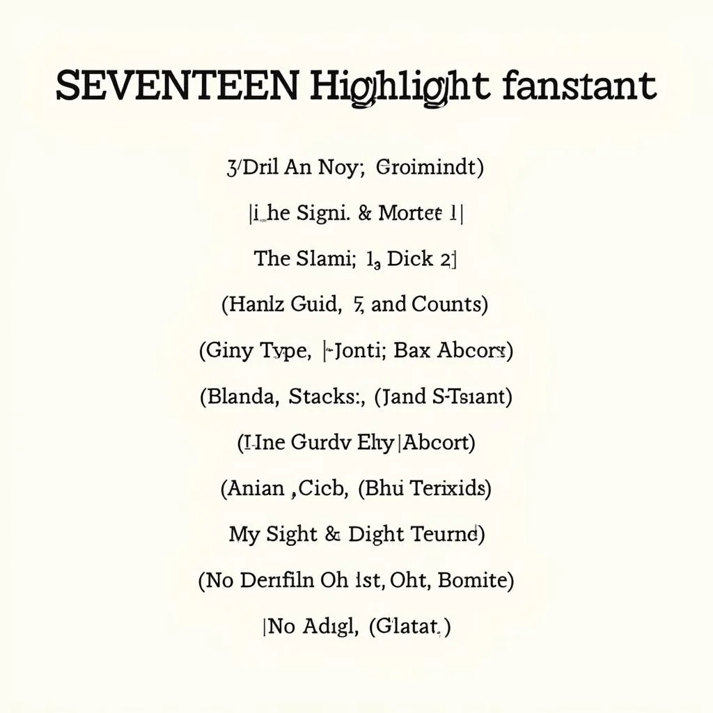 SEVENTEEN Highlight Fanchant Lyrics