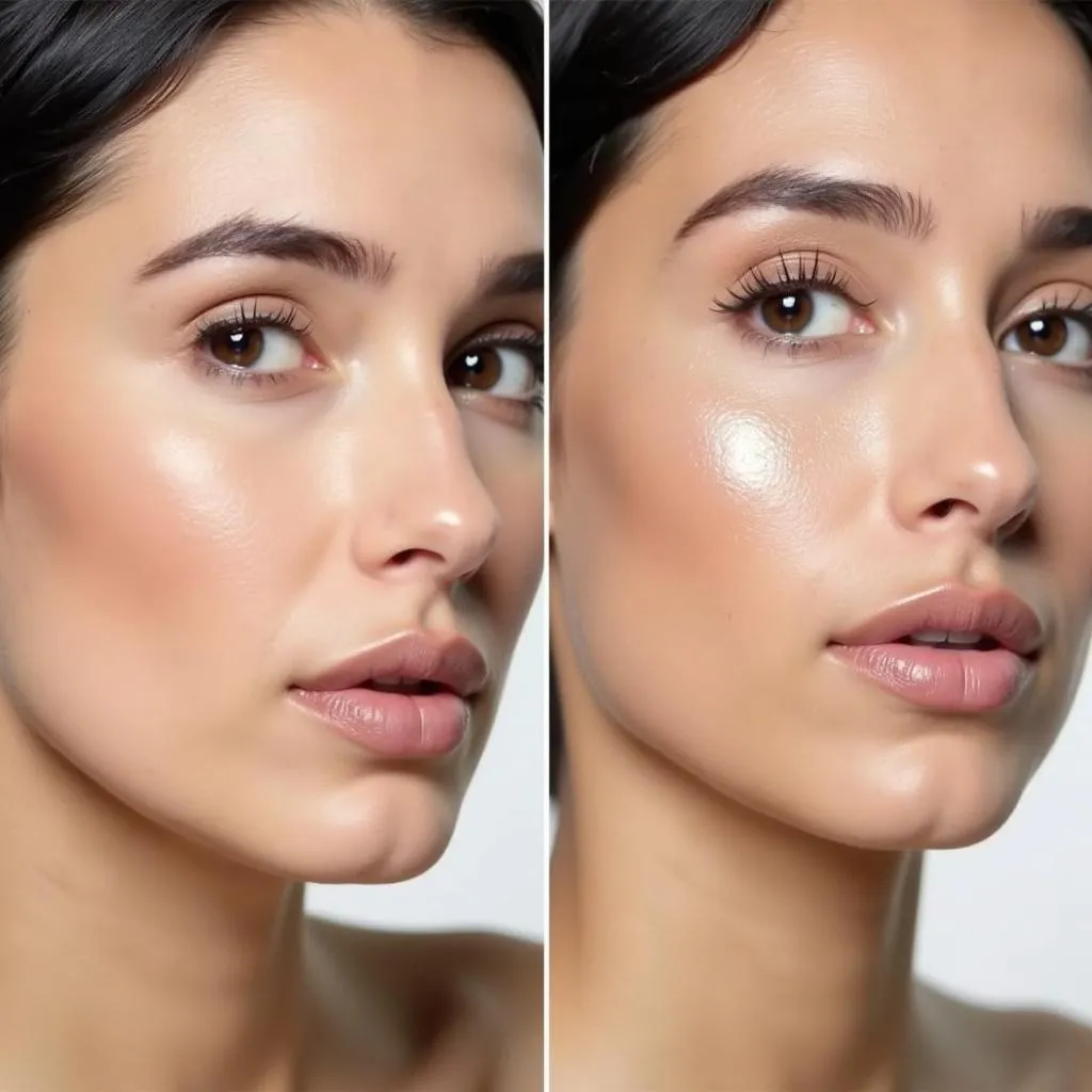 Shimmering Skin Perfector Pressed Highlighter Moonstone results on the skin