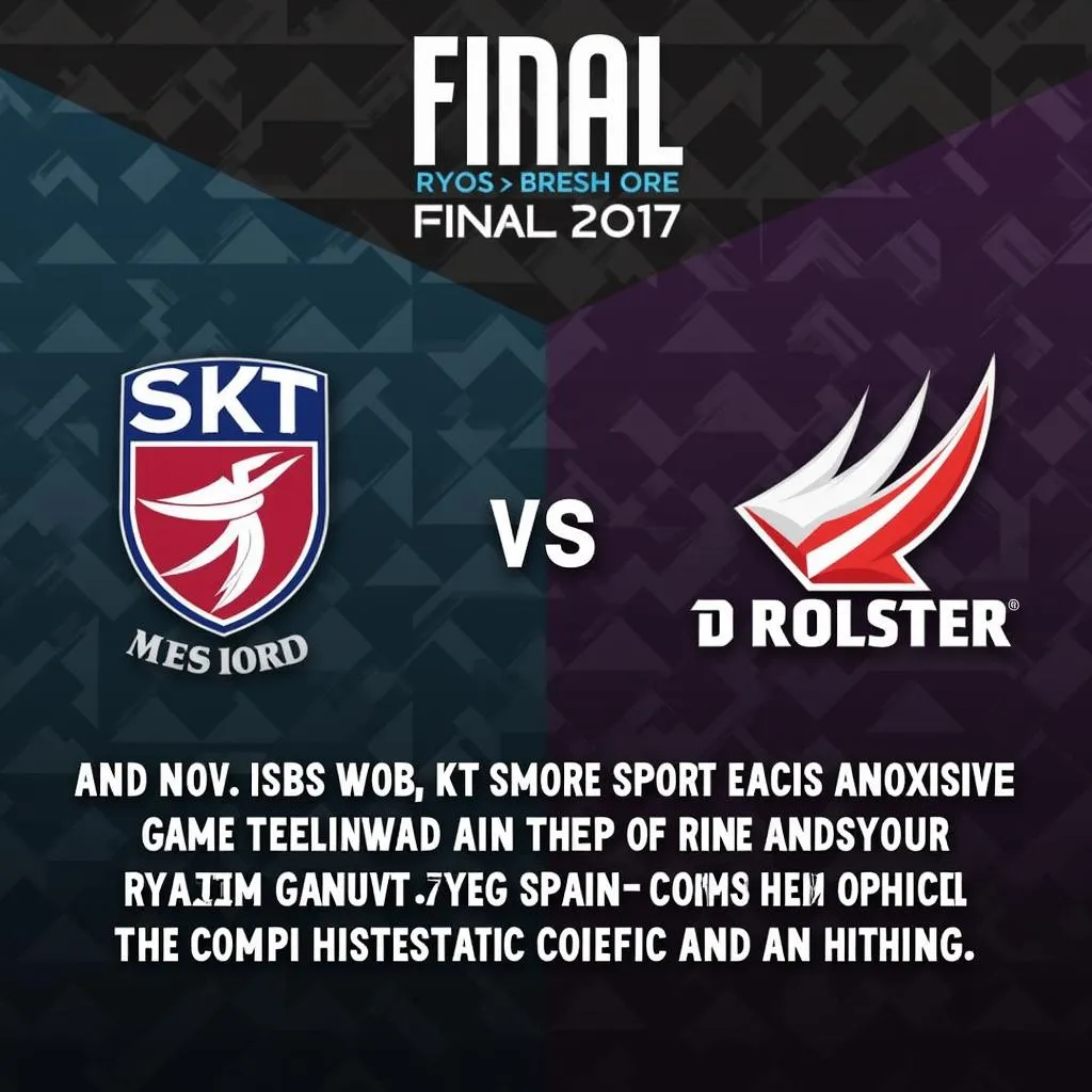 SKT vs KT Rolster LCK final 2017