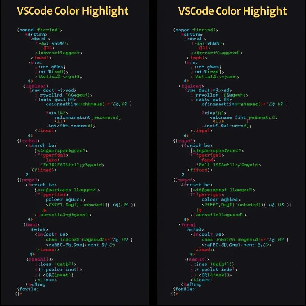 So sánh code có và không có highlight