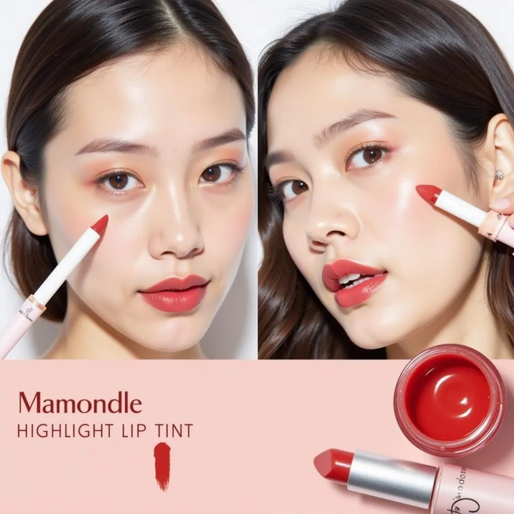 Son Mamonde Highlight Lip Tint màu hồng đỏ