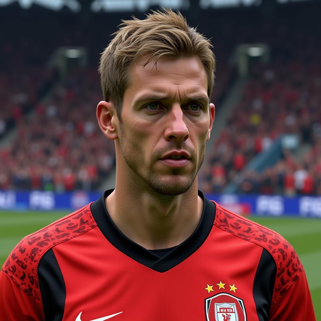 Van der Sar FIFA 18 trong khung gỗ