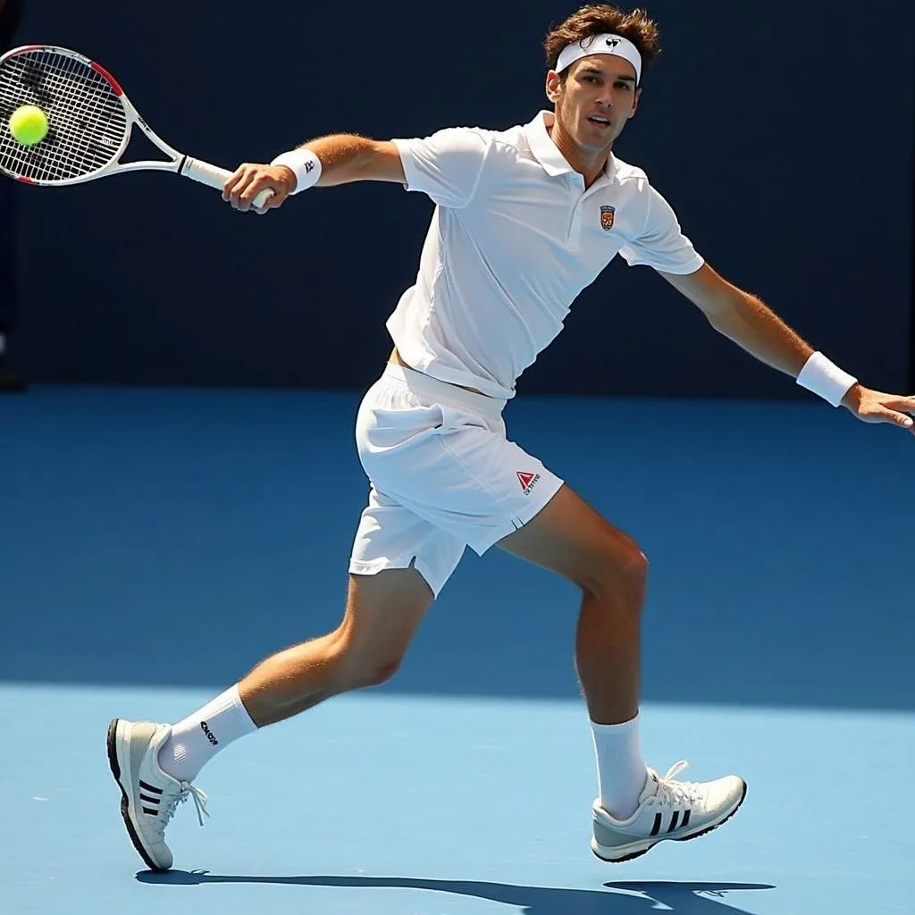 Zverev's Powerful Serve Against Mayer