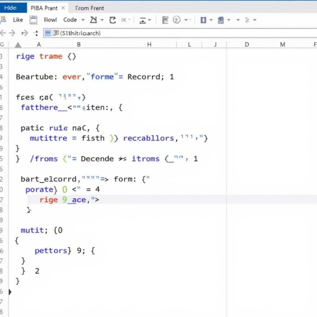 Sử dụng VBA Code để Highlight Current Record