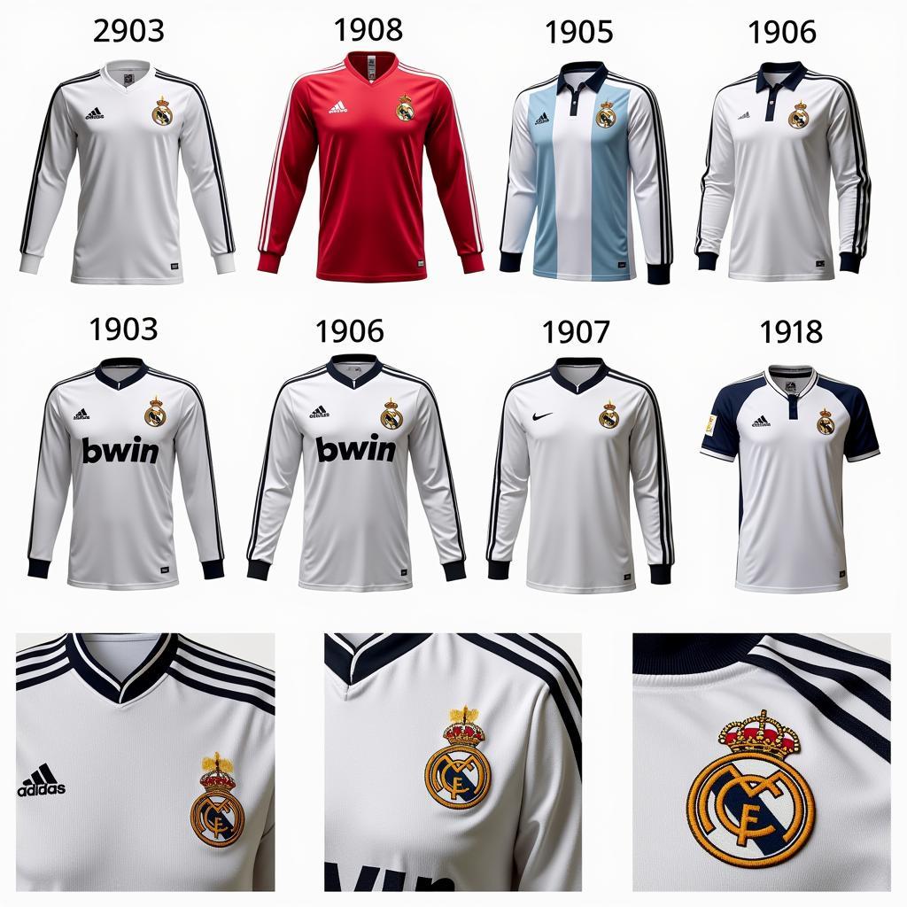 Lịch sử áo Real Madrid tay dài qua các thời kỳ