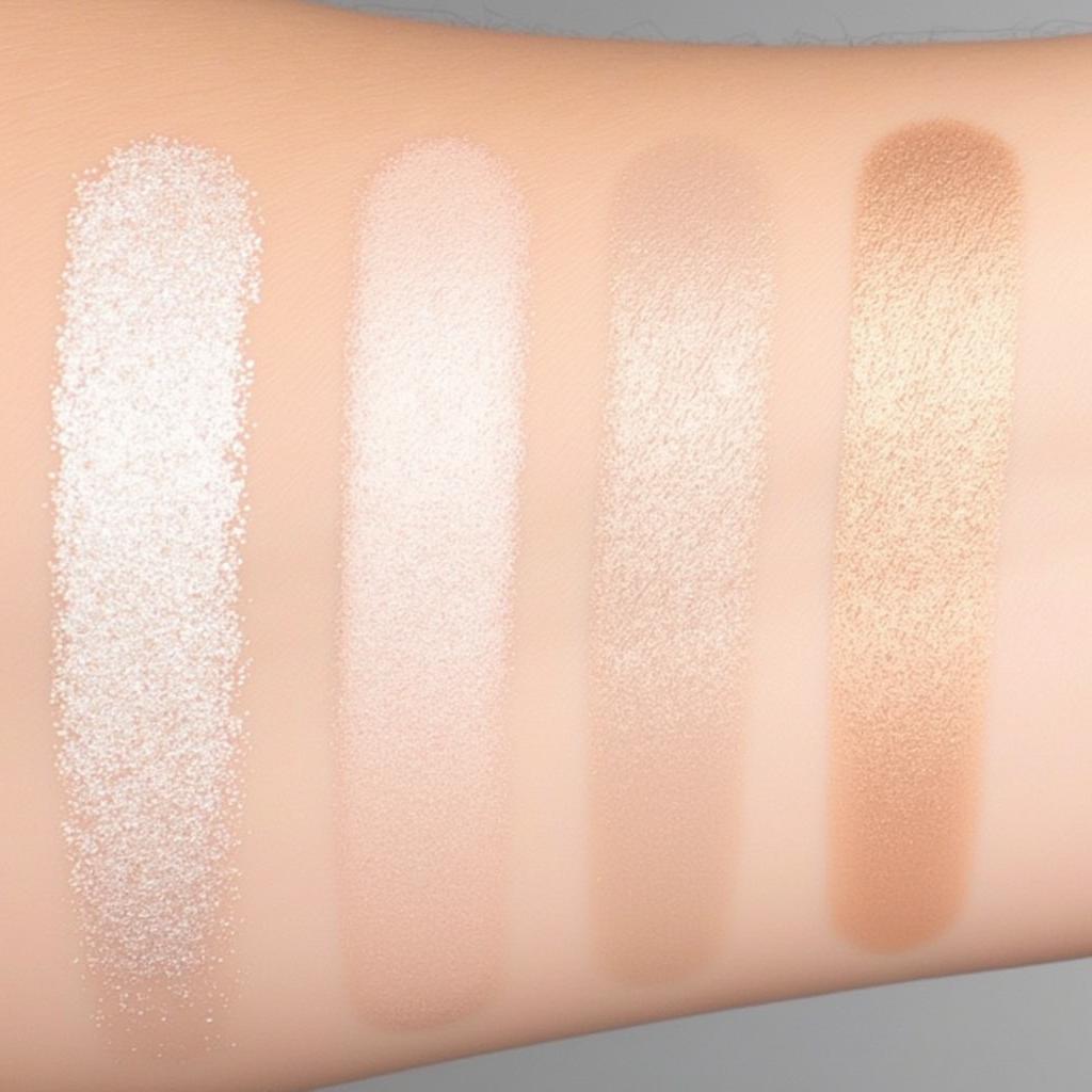 So sánh Becca Opal Highlighter với các màu highlighter khác