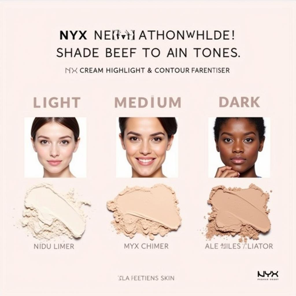 Bí Quyết Chọn Màu NYX Cream Highlight and Contour Palette Phù Hợp Với Từng Tông Da