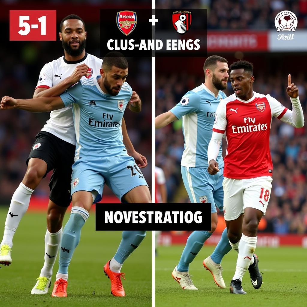 Các cầu thủ Arsenal tỏa sáng trong trận thắng 5-1 trước Bournemouth