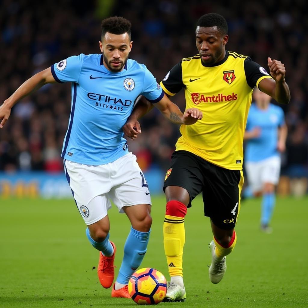 Cầu thủ nổi bật Man City vs Watford:  Sterling và Deeney đối đầu