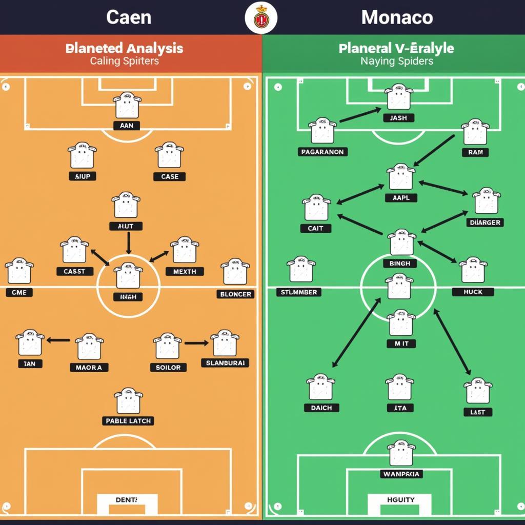 So sánh chiến thuật giữa Caen và Monaco