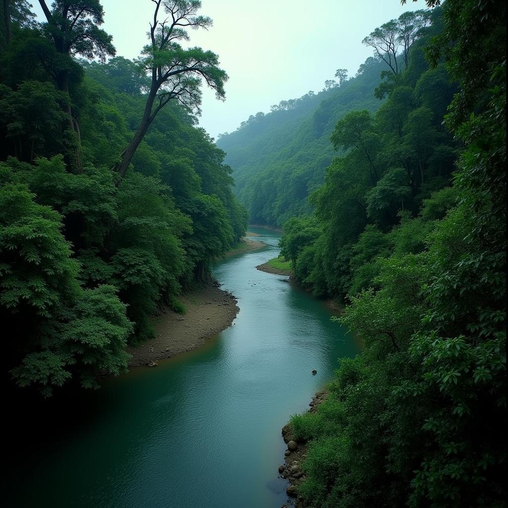 Khám Phá Dao Tien River: Dòng Sông Kỳ Bí Của Nam Mỹ Sông Dao Tien uốn lượn qua rừng Amazon