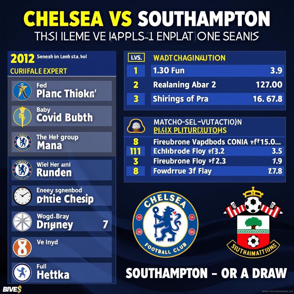 Dự đoán Chelsea vs Southampton trực tuyến