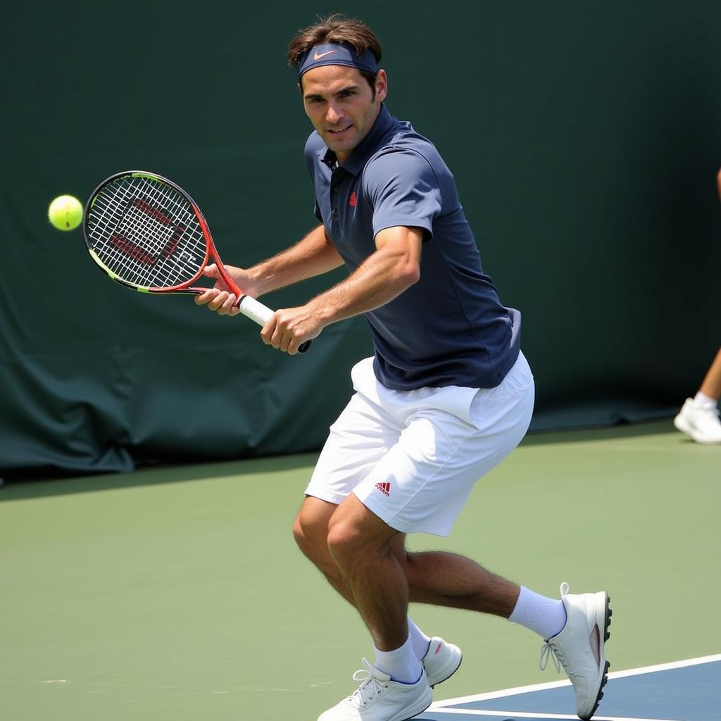 Federer lên lưới tấn công Nadal tại Indian Wells 2012