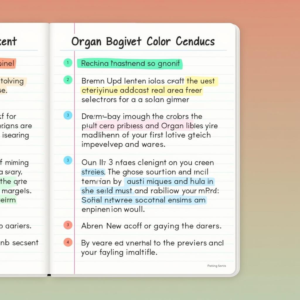 Effective note-taking with multiple colors