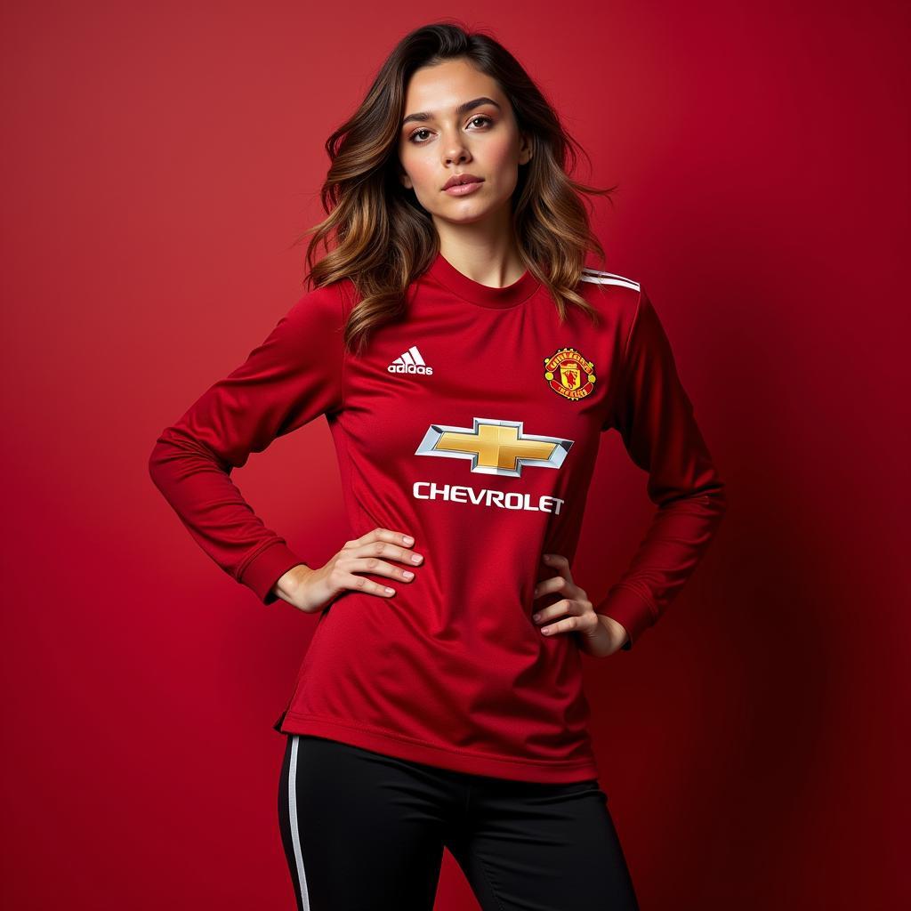 Girl MU to mặc áo đấu Manchester United