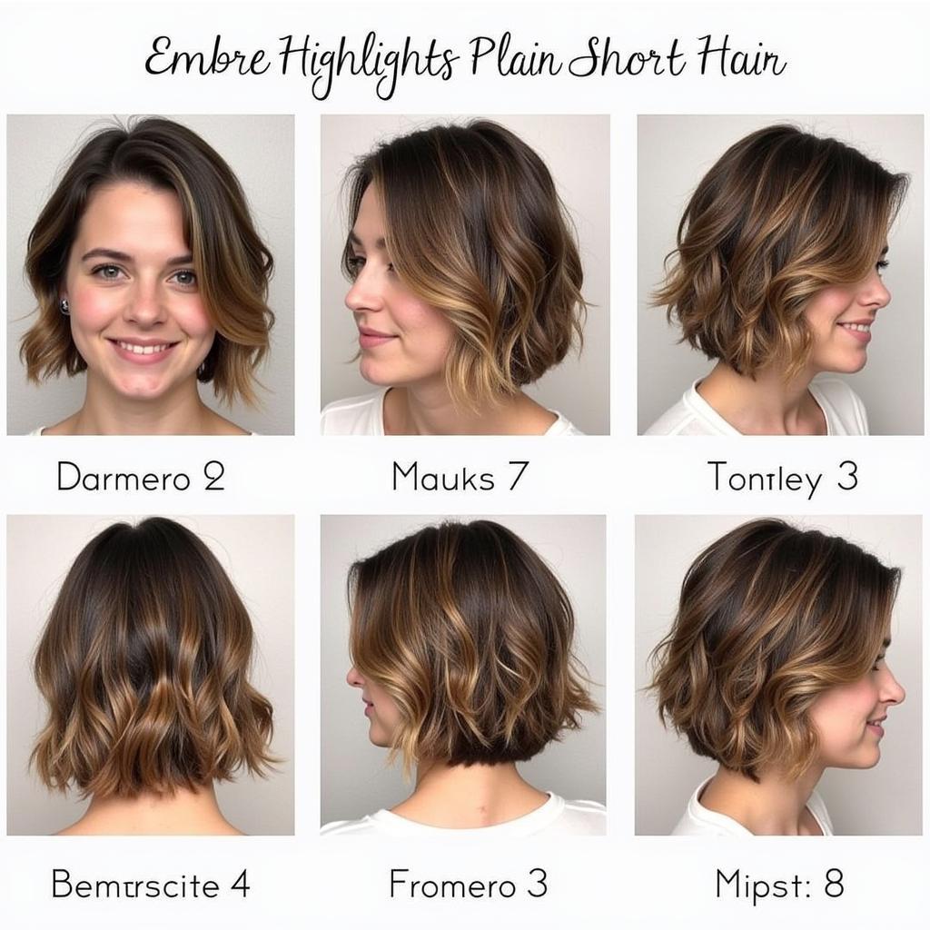 Highlight tóc ngắn kiểu ombre: Hiệu ứng chuyển màu độc đáo