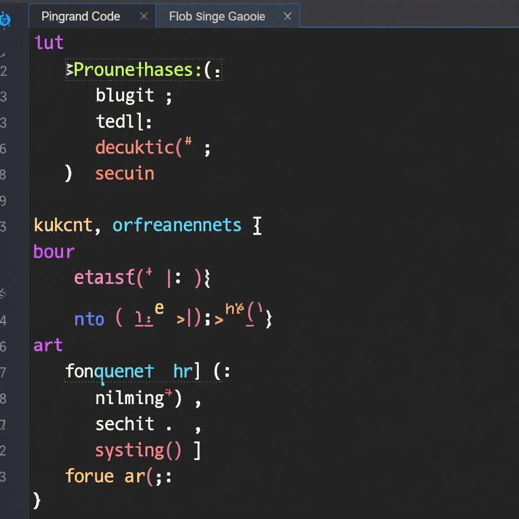 Minh họa highlight variable brackets IO trong Visual Studio Code