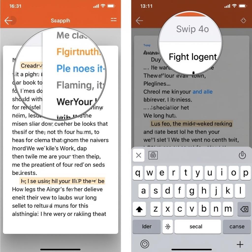 Ứng dụng highlight view gesture trên thiết bị di động