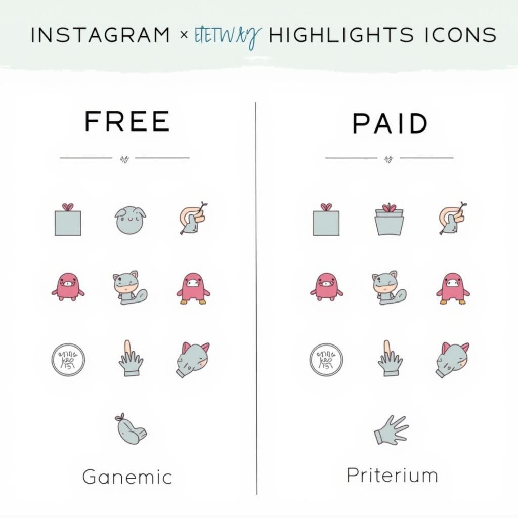 So sánh icon highlight Instagram miễn phí và trả phí