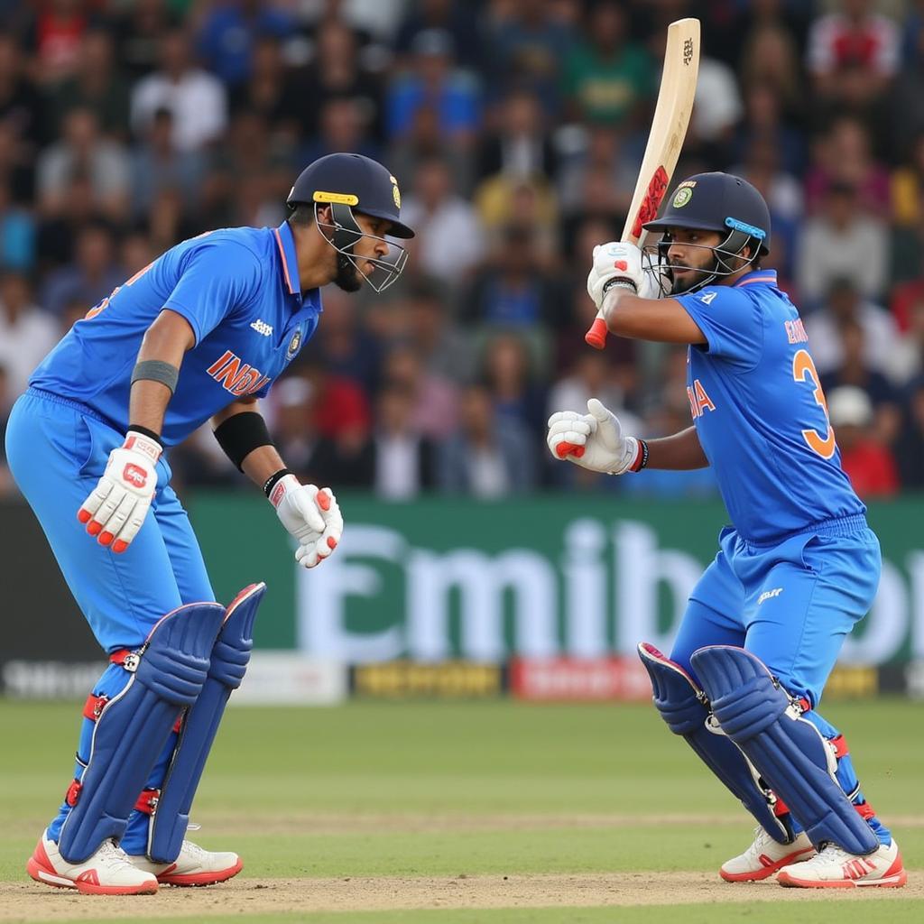 India and South Africa opening batsmen facing off in the 5th ODI at Port Elizabeth